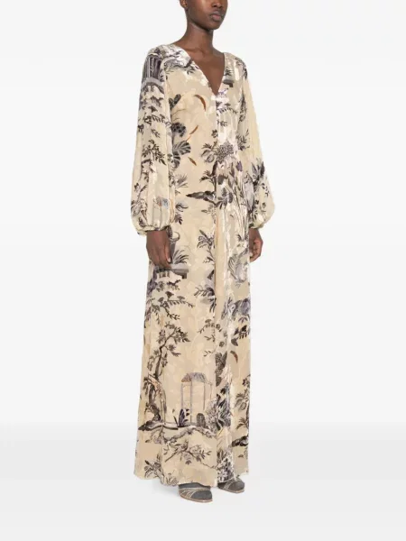 Rochie maxi Etro cu model floral cu imagine