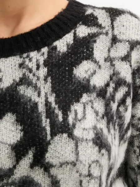 Pulover Benetton cu model floral negru