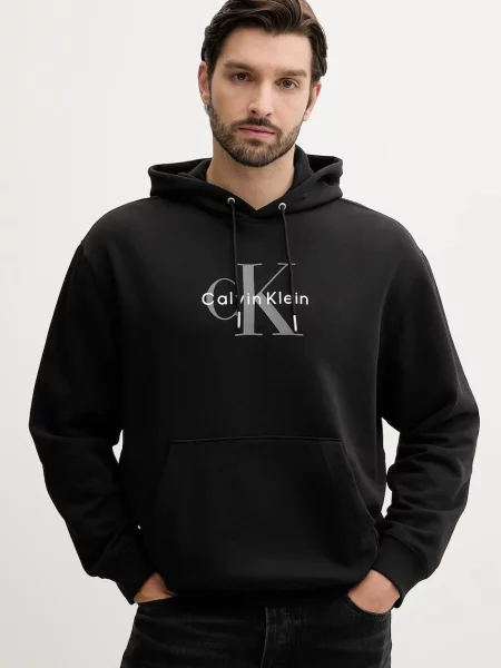 Calvin Klein Jeans Суитшърт Monologo черен