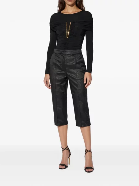 Tafta pantaloni Elisabetta Franchi negru