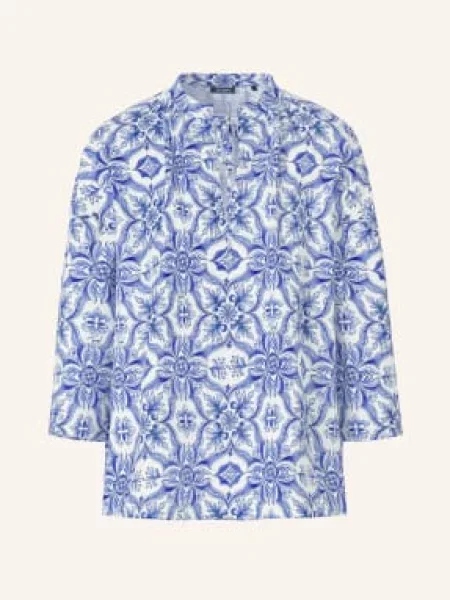 Joop! Tričko S Výstřihem Do V A Rukávy modrá bílá