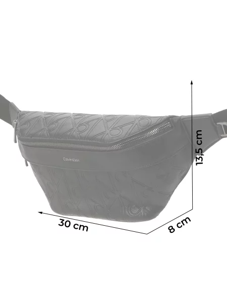 Calvin Klein Ľadvinka Emblem Aop Deboss Waistbag čierna