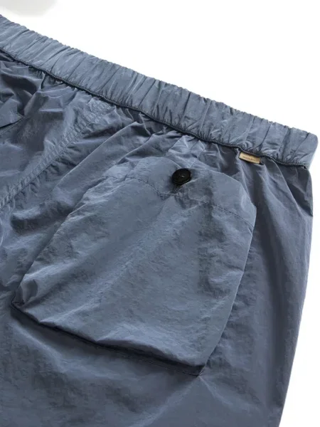 Diržu apjuostas šortai Woolrich mėlyna