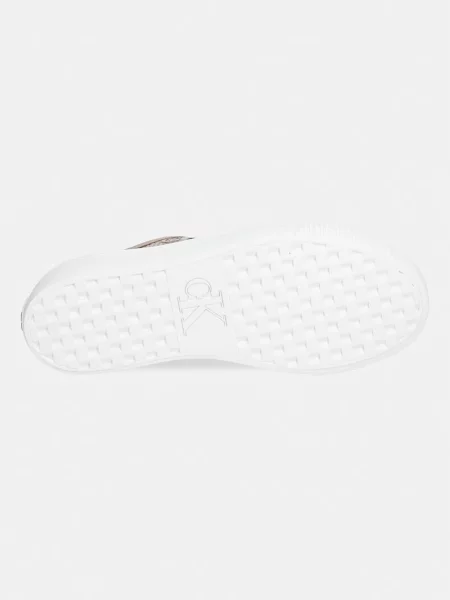Calvin Klein VULC FLATF LACEUP STRIPED NYL női sportcipő bézs