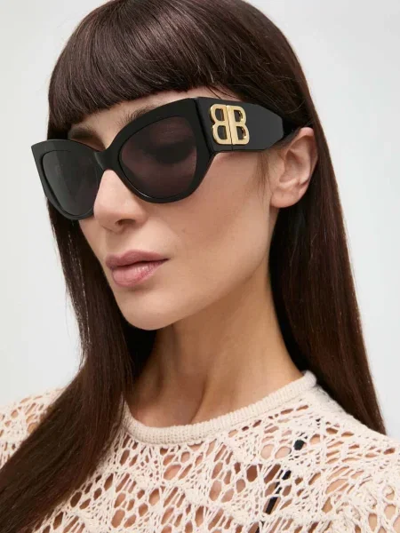 Balenciaga ochelari de soare femei negru maro
