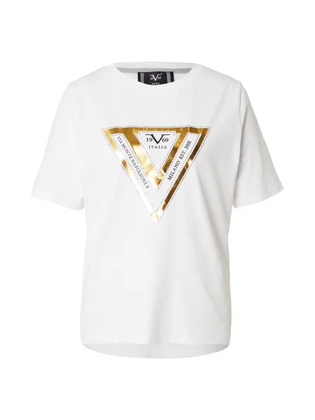 ITALIA Tricou Bellara auriu / negru alb