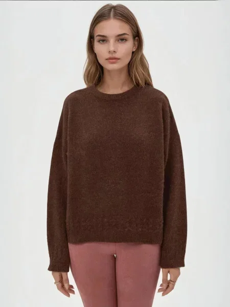 Hiccup Svetr Pullover kaštanově hnědá