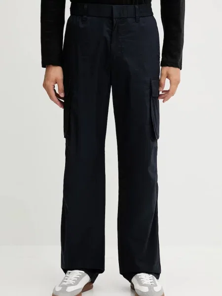 Kalhoty Armani Exchange tmavomodrá ve střihu cargo