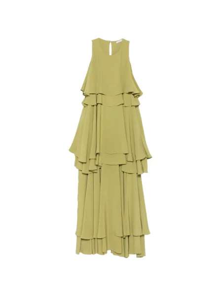 Rochie midi Ami Paris cu volane verde
