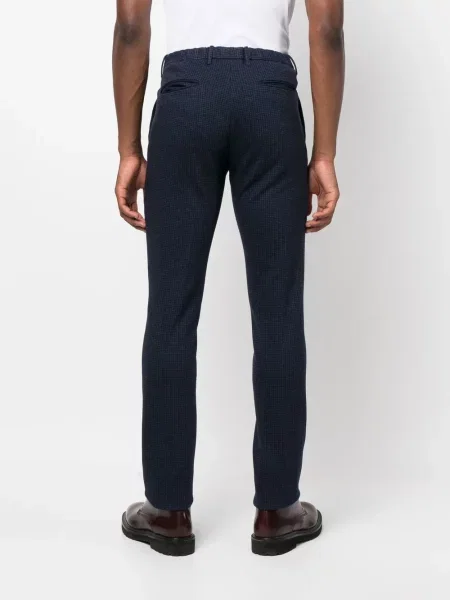 Pantaloni Incotex în carouri albastru
