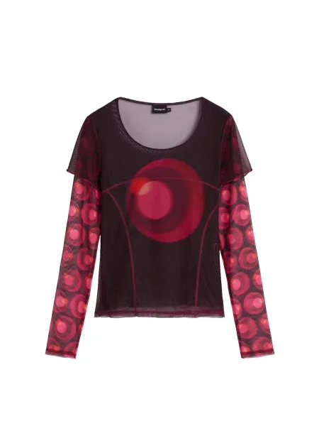 Desigual Tricou / bordeaux roșu