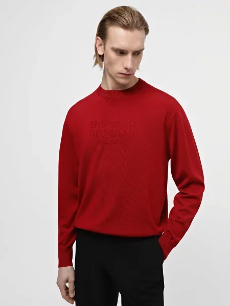 Emporio Armani Джемпер Вовна червоний