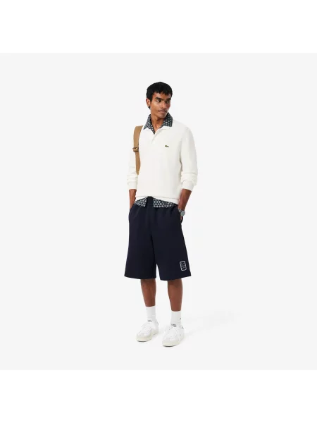 Lacoste Dziana Koszulka Polo Z Długim Rękawem I Krój Classic Fit Kremowa biały