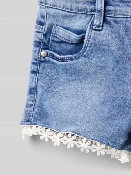 Szorty jeansowe o kroju regular fit z 5 Blue Seven niebieskie