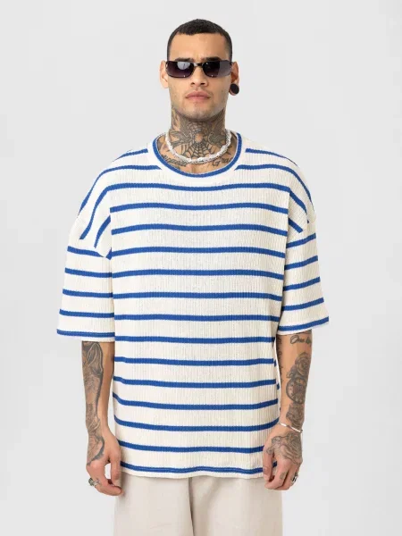 Dandalo Tricou albastru alb