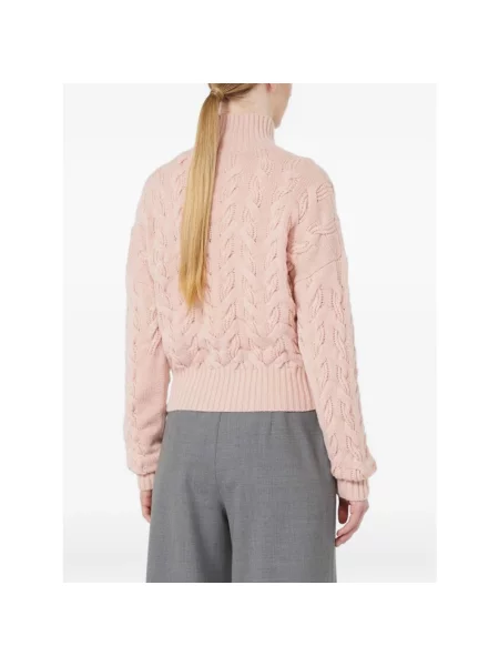 Sweter Max Mara Studio wełniany różowy