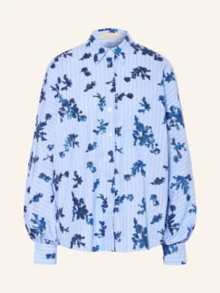 Lilienfels Oversize'owa Koszula Z Cekinami blau biała