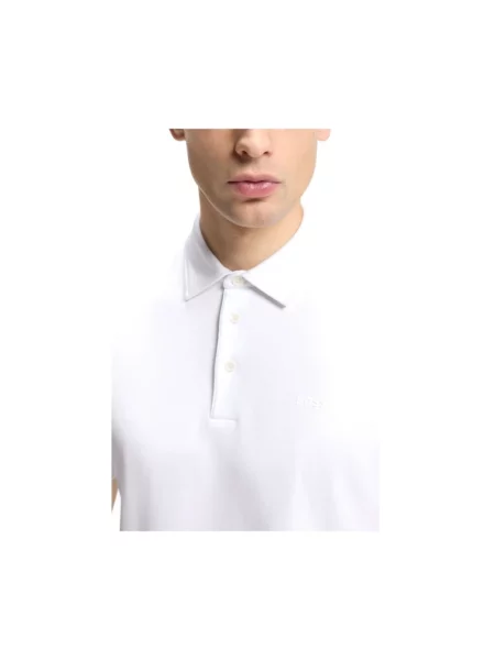 Koszulka polo z napisem z logo Boss biała