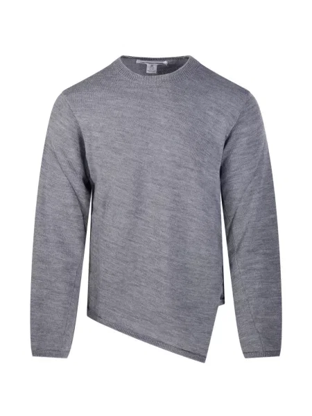 Pulover Comme Des Garçons Shirt asimetric gri