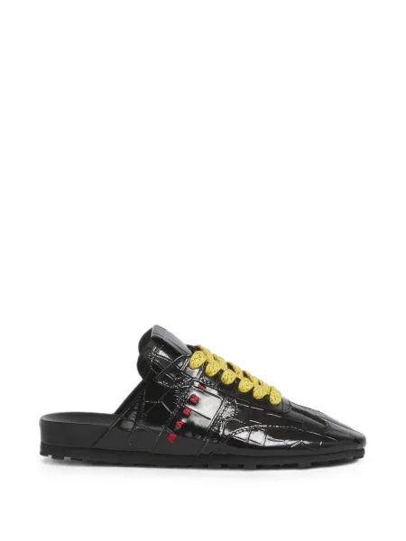 Fotbal chiloți Marni din piele slip-on negru