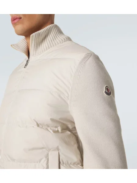Cardigan Moncler de lână bej