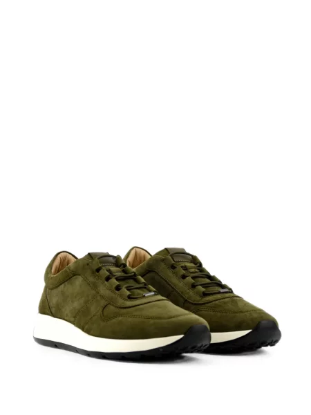 Sneakerși Tod's din piele de căprioară verde