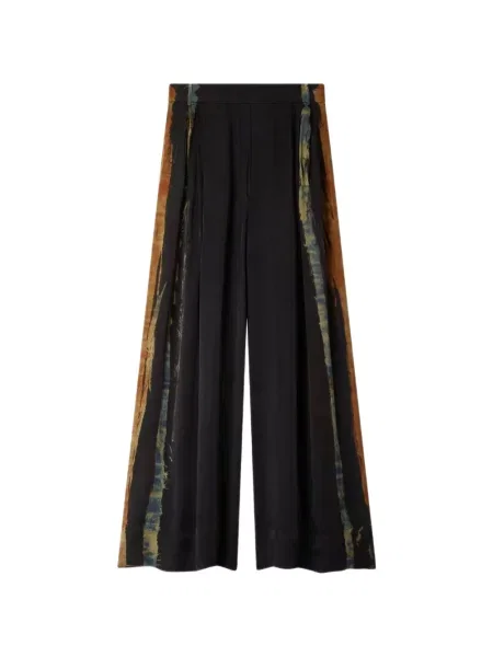Pantaloni palazzo Mes Demoiselles cu legături negru