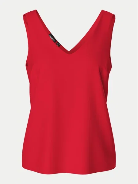 Pieces Топ Franan Regular Fit червоний