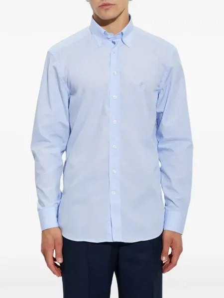 Cămașă Etro cu broderie albastru