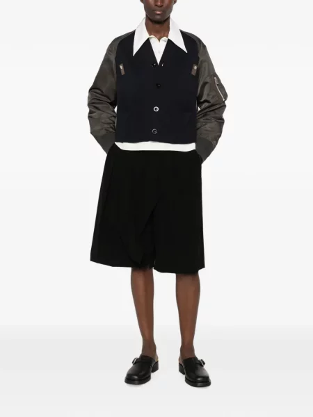 Geacă bomber Sacai tricotate verde