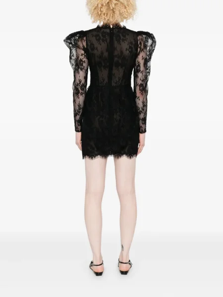 Rochie mini Alessandra Rich din dantelă de costum mini negru