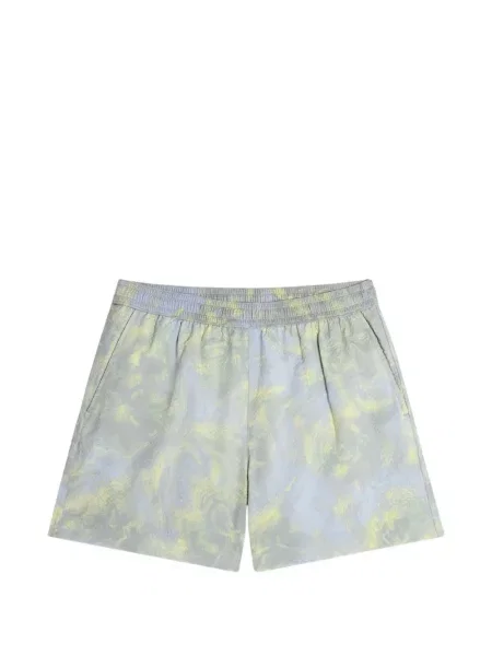 Slip de baie Maison Kitsune cu model floral cu imagine albastru