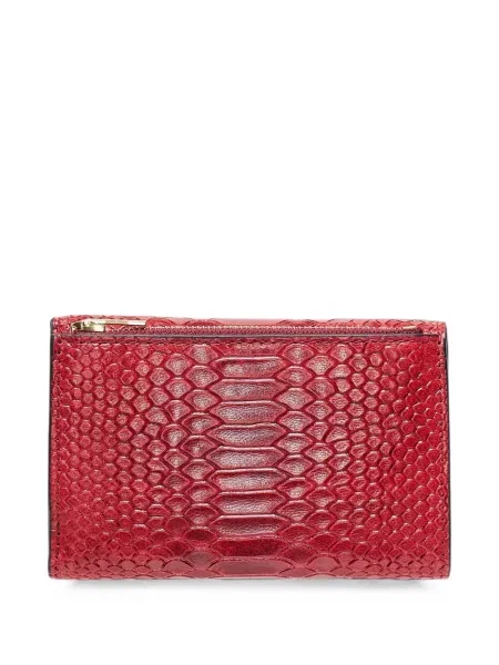 Portofel Mulberry cu model piele de șarpe roșu