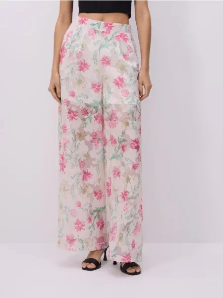 Reserved Вільні штани з жакардовим візерунком різнобарвний 