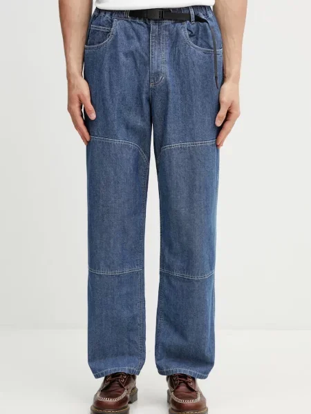 Gramicci JAPANESE CHAMBRAY DOUBLE KNEE blugi loose pentru bărbați