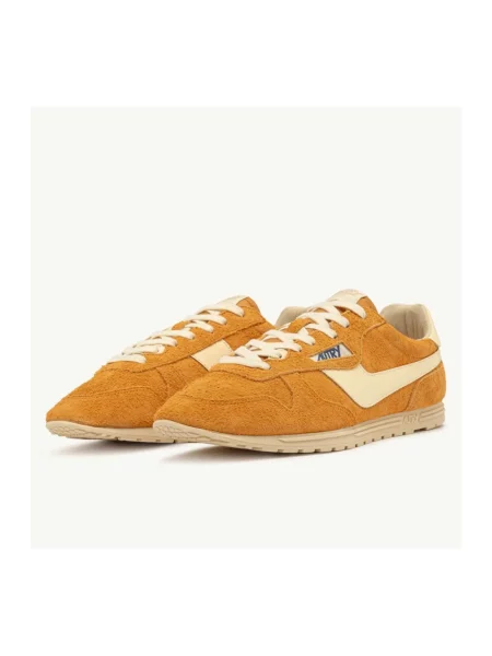 Sneakersy Autry skórzane żółte
