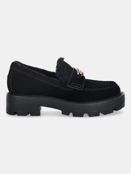 Замшевые мокасины Guess черные