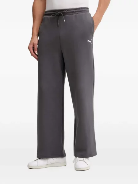 Pantaloni Puma alergare cu autograf cu cordon gri
