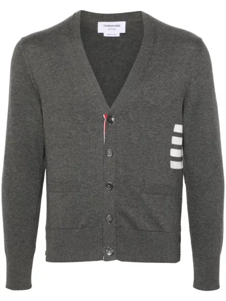 Cardigan Thom Browne cu decolteu în V gri