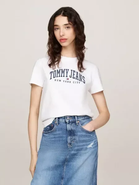 Tommy Jeans Póló VARSITY fehér