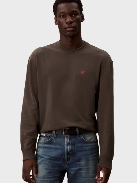 Світшот Calvin Klein Jeans коричневий