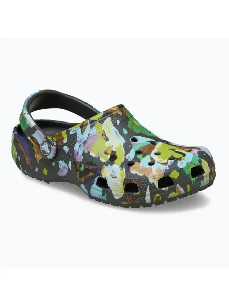 Kvetinové tenisky Crocs čierna