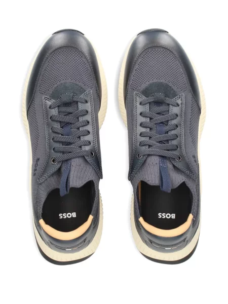 Sneakerși Boss plasă albastru