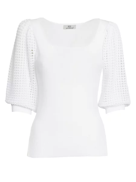 Influencer Pulover alb