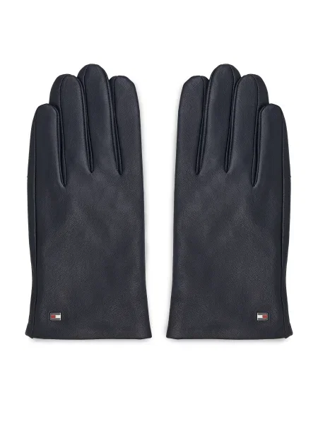 Кожени ръкавици Tommy Hilfiger кафяво