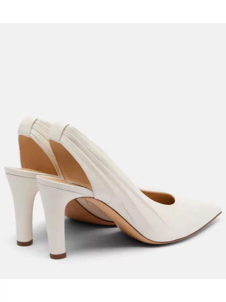 Pantofi cu toc Gabriela Hearst din piele slingback alb