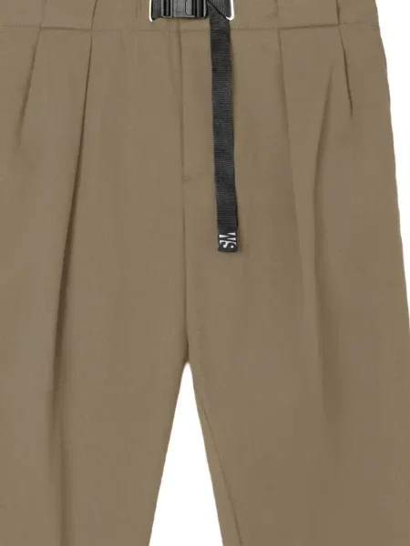 Pantaloni White Sand cu cataramă alb
