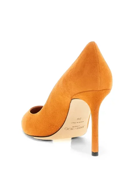 Szarvasbőr körömcipő Jimmy Choo narancsszínű