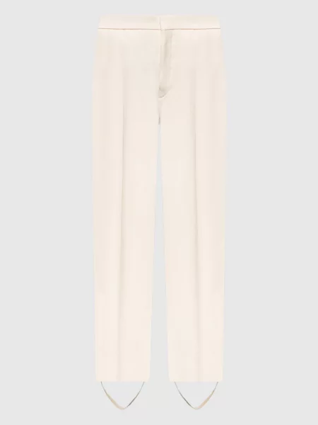 Шерстяные брюки Wardrobe.nyc бежевые