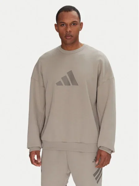 Adidas Суитшърт Future Icons 3 Bar Logo бежов